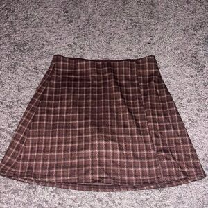 American Eagle Brown Plaid Women's Skirt